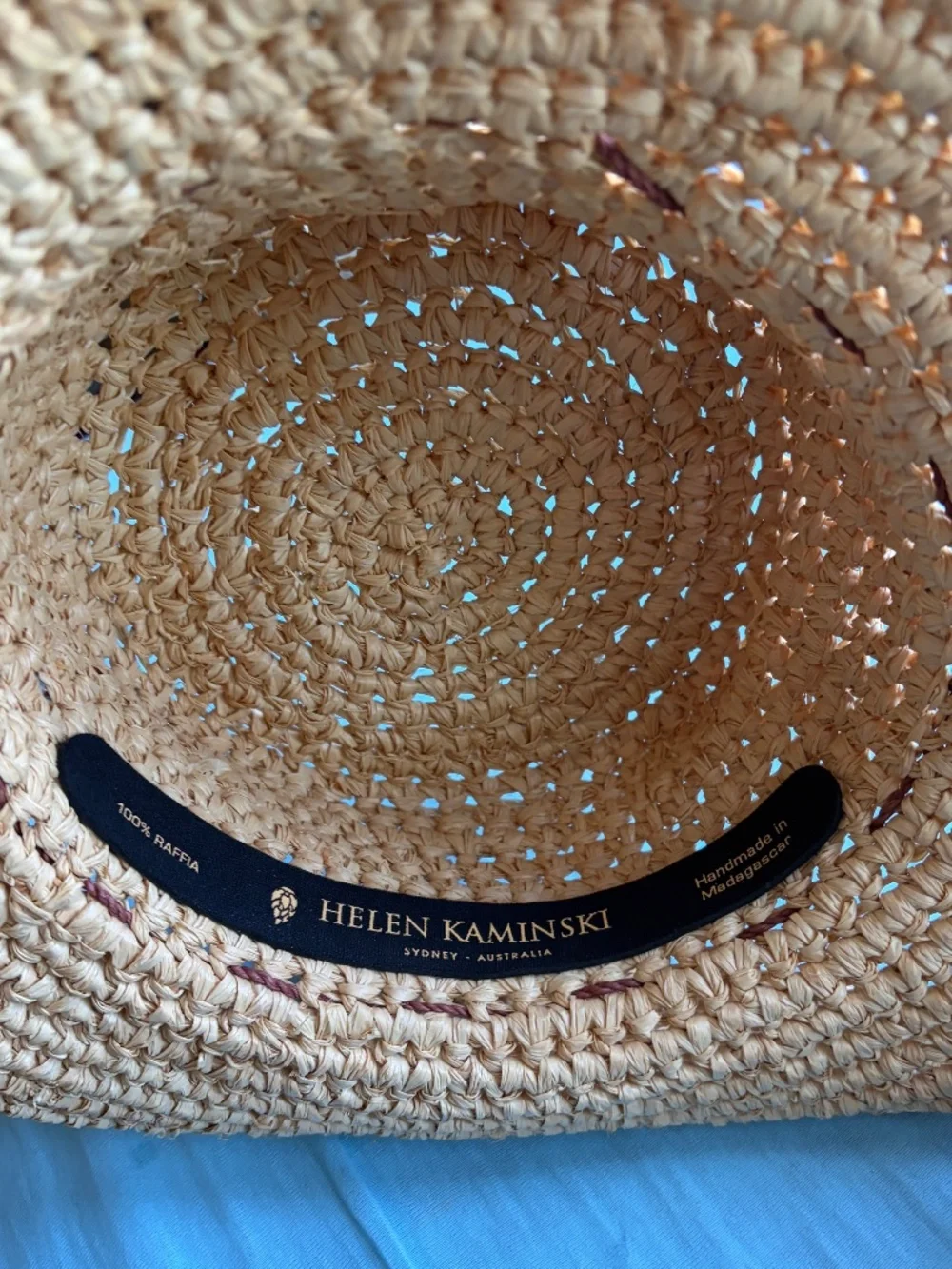 Helen Kaminski Natu Avalon Raffia Hand Made Provence Women's Sun Hat NWOT
